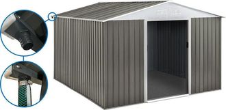 Habitat et Jardin Cobertizo De Jard&iacute;n Met&aacute;lico <> - 12,99 M&sup2; Con Canal&oacute;n