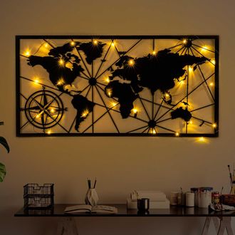 Dmora Cuadro Mizanaza, Estructura De Metal, 60x120h Cm Negro