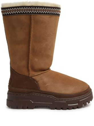 UGG Snowboots gevoerd met bont - Bruin