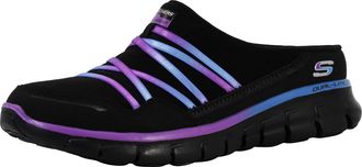 Skechers Womens Air Streamer Slip-On Mule Black/Purple, 4.5 UK, (11964-BKPR)
