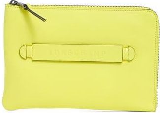 Longchamp Leather Card Case in Neon Yellow at Nordstrom Rack