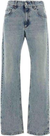 Brunello Cucinelli Light Blue Straight Trousers, Brand Size 44 (US Size 10)
