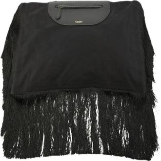 Burberry Pre-owned Fringe Canvas Clutch - Dames - Vintage Clutch - Zwart - ONE Size - Leer - Vintage