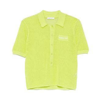Patrizia Pepe Knit Polo - female - Patrizia Pepe - Polo Shirts - Green - XS - Tops