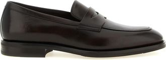 Santoni Dark Brown Slip on Loafers