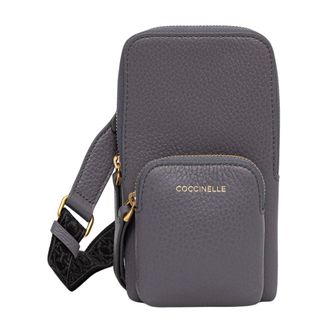 Coccinelle Pixie Telefoonhoesje - Dames - Accessoires - Grijs - Maat: ONE Size Leer