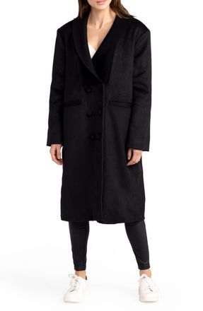 Belle & Bloom After Party Quilt Lined Wool Blend Coat in Black at Nordstrom, Size X-Small