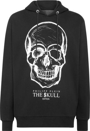 Philipp Plein Hoodies & sweatvesten, Heren, Zwart, XL, Katoen, Hoodie Sweatshirt Skull