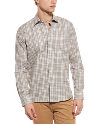 Scott Barber Canclini Fine Poplin Plaid Shirt