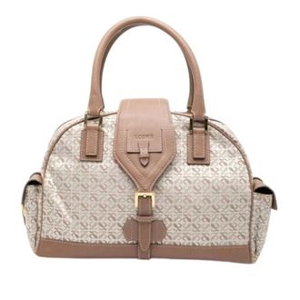 Loewe Pre-owned Canvas Handbag - Dames - Pre-owned - Beige - Maat: ONE Size Leer