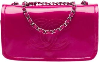 Chanel Pre-owned Vintage Flap Shoulder Bag - Dames - Pre-owned - Roze - Maat: ONE Size Leer