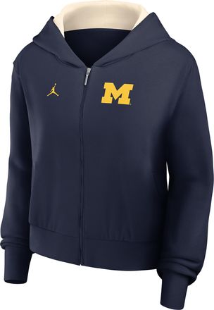 Nike Jordan Womens Michigan Mantra Jordan Brand College Full-Zip Hoodie in Blue | 0J5D0DKNMWN-VCU