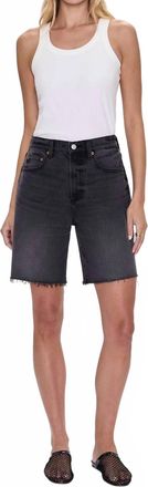 Pistola Denim Kaylee High-Rise Pinched Loose Short In Washed Black