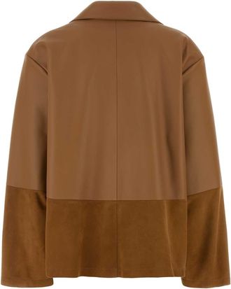 Loewe Womens Blouse Camel Lamb Ovine Leather