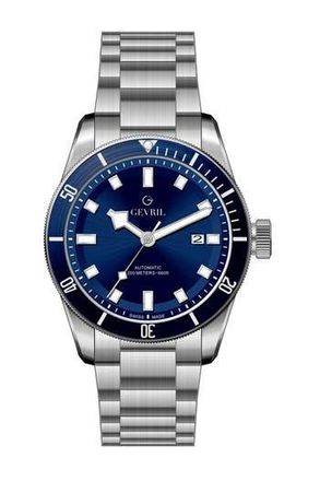 Gevril Group Mens Yorkville Blue Dial Stainless Steel Watch, 43mm in Silver at Nordstrom Rack