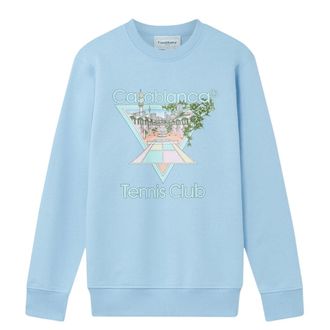 Casablanca Tennis Club Icon Patelle Lichtblauwe Sweatshirt