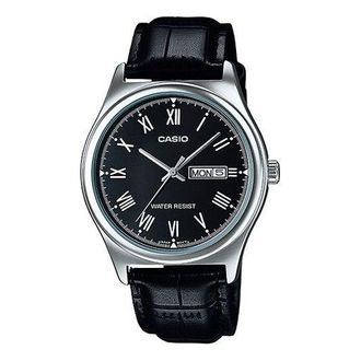 Casio Leather Band Waterproof Men Mens Black Analog MTP-V006L-1B
