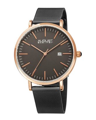 August Steiner Mens Stainless Steel Watch