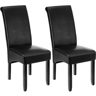 TecTake Dining Chair Set Of 2 - Black | Size: 2 Pack