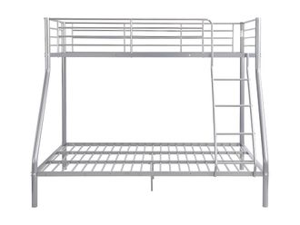 Vente-Unique Bunk Beds - 90 X 190 Cm & 140 X 190 Cm - Steel - Silver - ELEVATIO | Size: Double