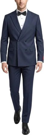 HUGO BOSS Kostuums - Heren - Business pakken - Blauw - 2XL - Kostuums