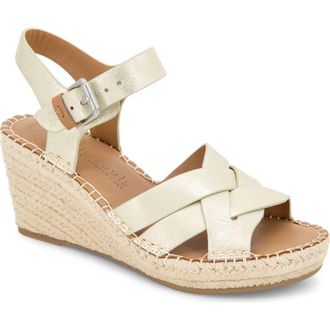 Gentle Souls Caspian Wedge Sandal in Ice Leather at Nordstrom, Size 10