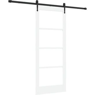 vidaXL Puerta Deslizante Orkdal Blanco 83 X 202 Cm Madera Y Metal