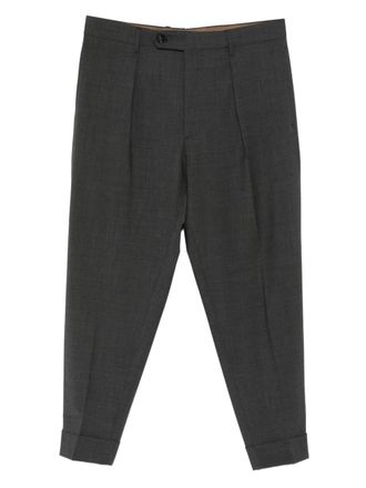 Berwich Chiaia pleated cuffed trousers - Grey
