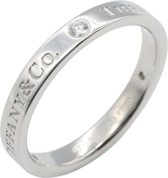 Tiffany & Co. Silver Clear Platinum 950 Band Ring (Pre-Owned)