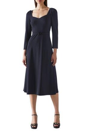 L.k. Bennett Katerina Long Sleeve Crepe Dress in Blu-Navy at Nordstrom Rack, Size 6 Us / 10 Uk