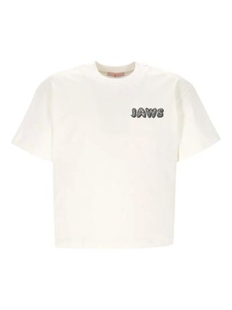 Jaws T-shirt met print - Beige
