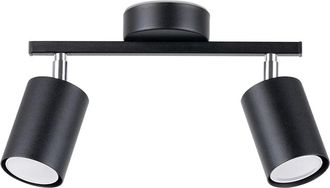 Sollux Lighting Design Deckenlampe Lemmi 2-Flammig, Schwarz