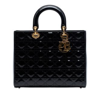 Dior Pre-owned Dior Large Patent Cannage Lady Dior Ladies 16-B0-1120 C
