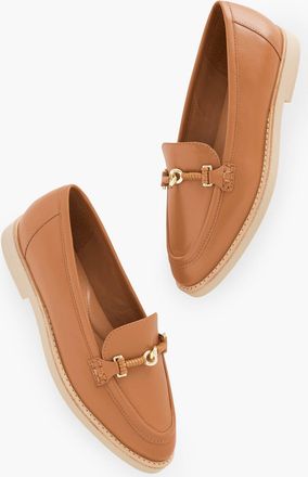 Talbots Leighton Bit Nappa Loafers - Havana Tan - 10M Talbots
