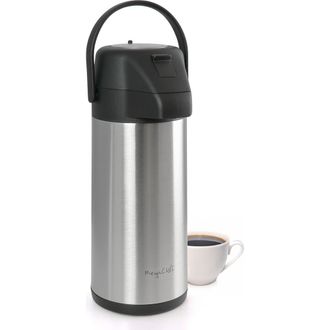 MegaChef 3.17 Quart Stainless Steel Vacuum Body Pump Cap Air Pot in Grey at Nordstrom