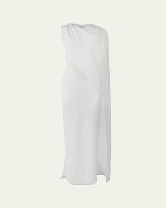 Carolina Herrera Draped Cape Column Gown