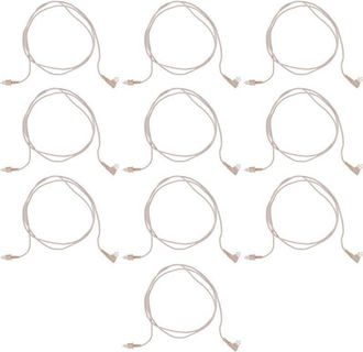 OEM 10 Cables De Repuesto Para Aud&iacute;fonos, Resistentes Al Desgaste, Con Conector De 3 Pines, Paquete De 10
