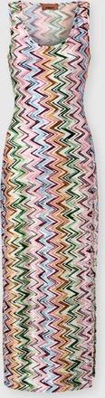 Missoni Long Cover-up In Stretch Viscose With Lace And Zigzag Motif in Multicoloured at Nordstrom, Size 42 It