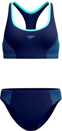 Speedo Placement 2 Piece Bikini f&uuml;r Damen | blau