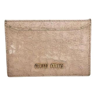 Miu Miu Portafoglio in pelle Pre-owned - - Pre-owned - Donna - Beige - ONE SIZE