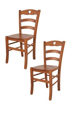 Tommychairs Tommychairs 2 Sillas Cuore En Madera De Haya Cerezo