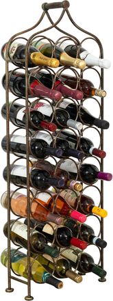 Biscottini International Biscottini - Portabotellas De Hierro Forjado Portabotellas De Vino Espumoso 106x36 Cm Expositor De Vino De Pie Para 24 Botellas Tienda De Vin