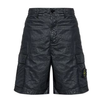 Stone Island Casual Shorts, male, Blue, Size: W29 Cargo shorts