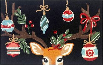 The Rug Market Holiday Deer 24X36in Doormat