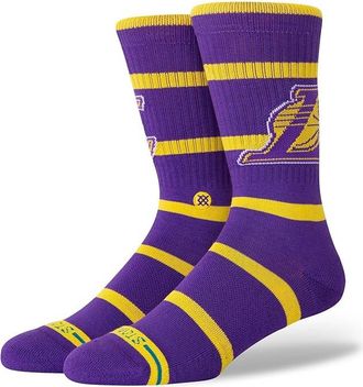 Stance Prep Los Angeles Lakers Crew Cut Socks Shoes Purple : LG (US Mens Shoe 9-13 - Womens Shoe 11-14), Cotton/Nylon/Polyester