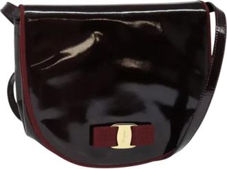 Ferragamo Tweedehands leren schoudertassen - Dames - Vintage Schoudertas - Rood - ONE Size - Leer - Vintage