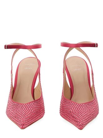 Liu Jo Hohe Schuhe - Pointed Toe Satin Slingback Heels - Gr. 37 (EU) - in Rosa - f&uuml;r Damen