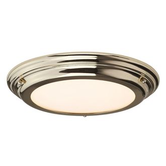 Netlighting Welland LED 1 Light Flush Light Polished Brass in Yellow