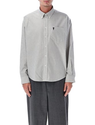Ami Ami De Caur Striped Boxy Fit Cotton Casual Shirt