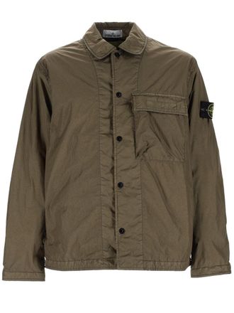 Stone Island Neutrals Boxy Patch Logo Polyamide Jacket